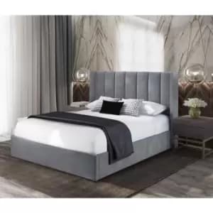 Marilynn Upholstered Beds - Plush Velvet, Small Double Size Frame, Steel - Steel