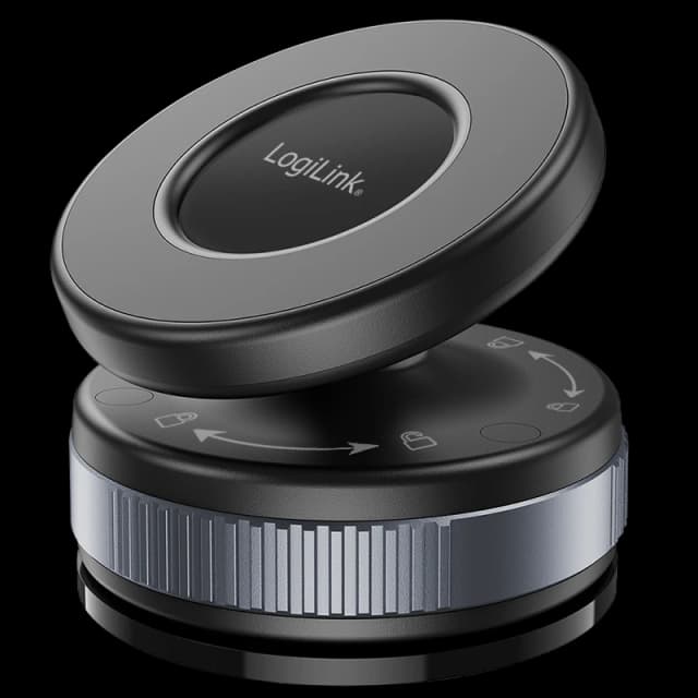 LogiLink Smartphone car holder. vacuum magnetic. 360