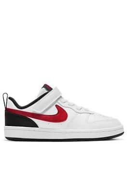Nike Court Borough Low 2 Trainer - White/Red/Black, White/Red/Black, Size 11