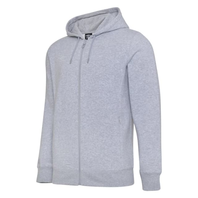 Umbro Club Leisure Full Zip Drawstring Hoodie in Pale Grey Size: 11-12 Years Pale Grey Unisex 11-12 Years
