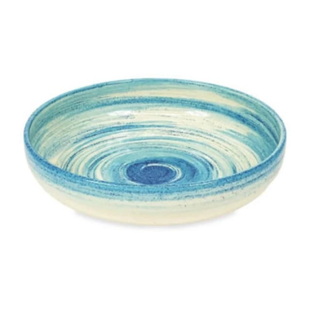 Verano Spanish Ceramics Pastel Beach Hand Painted Kitchen Dining Table Large Bowl Blue 27Cm (Diam)