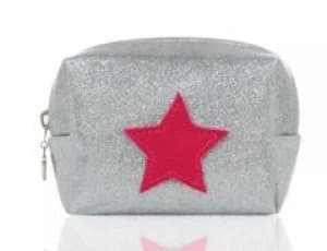 Emma Lomax Sparkly Silver Make Up Bag Silver