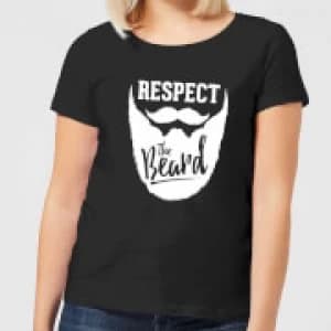 Respect the Beard Womens T-Shirt - Black - 3XL - Black