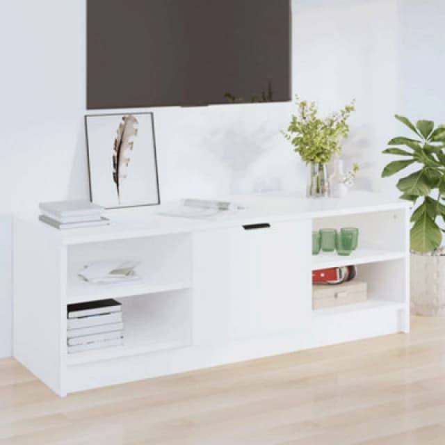 Vidaxl TV Cabinet White 102X35.5X36.5cm Engineered Wood, White 811367