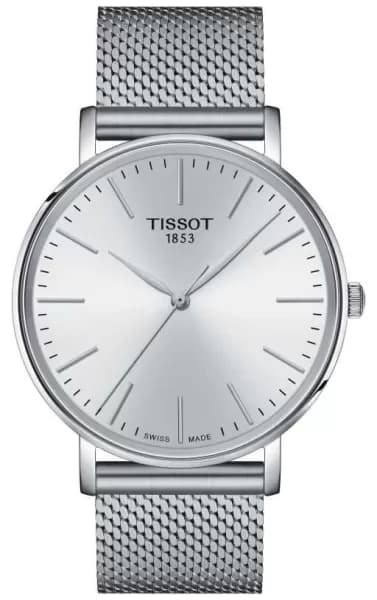 Tissot T1434101101100 Mens Everytime Silver Dial Steel Watch