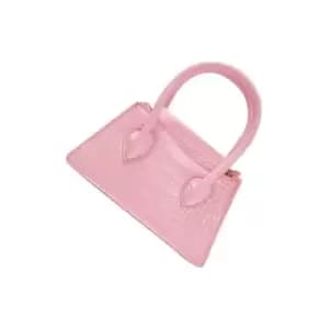 I Saw It First Mock Croc Faux Leather Mini Bag - Pink