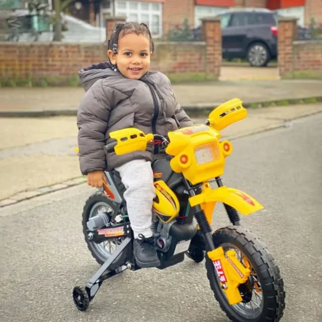 Unbranded High-Quality Electric Ride-On Motorcycle for Kids - Yellow, 25kg Max Load, 25W Motor, 2.5km/h Speed, 45min Playtime