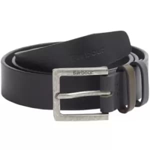 Barbour Mens Argyll Leather Belt Black Large