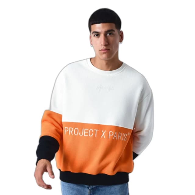 Project X Paris Sweatshirt with Crewneck Project X Paris Colorblock Orange Male S