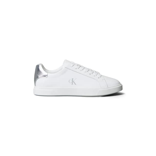 Calvin Klein Womens CK L Low Pro Cups Mt Court Trainers White/Silver female 4 (37)
