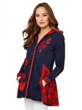 Joe Browns Best Ever Hoody - Navy Red, Navy/Red, Size 10, Women