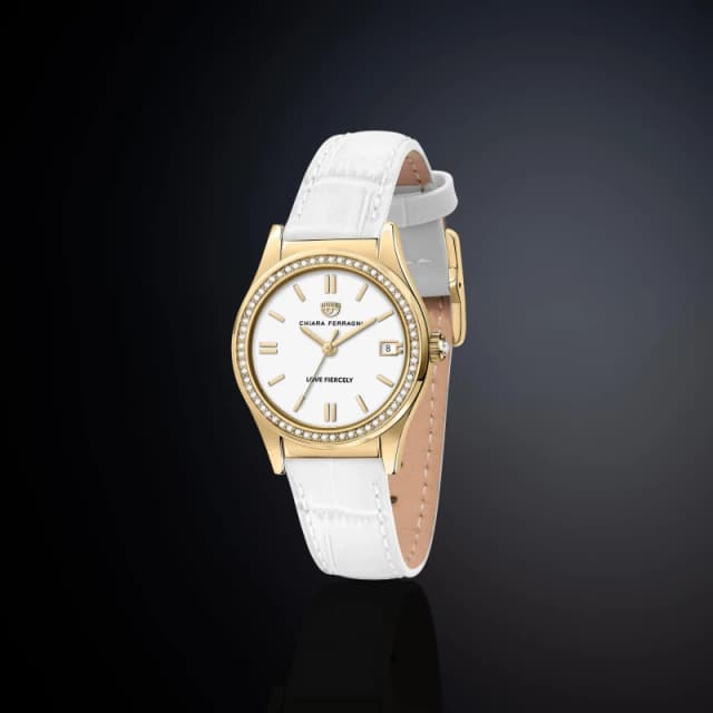 Chiara Ferragni Womens Analogue Quartz Watch Gold female 32MM