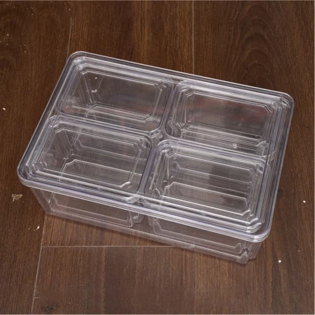 LIFE IDEAS 2x Stackable Fridge Organisers Storage Set Clear3 unisex 2x Style3