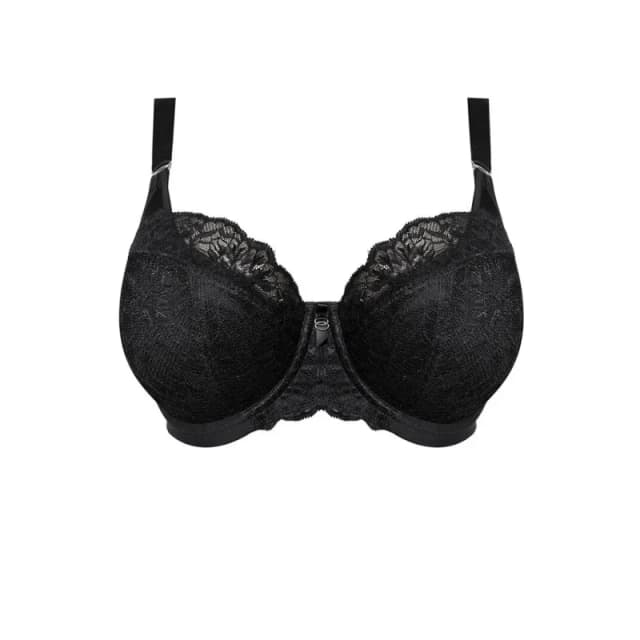 Elomi Womens underwired plunge padded bra Elomi Brianna Noir Female 85K