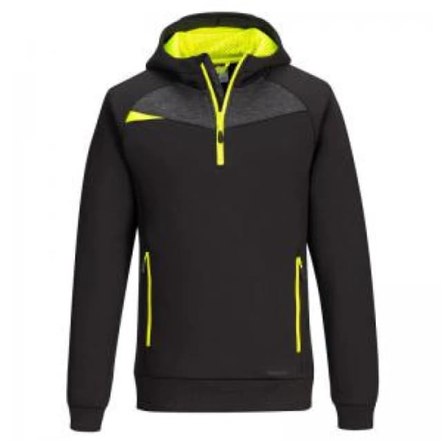 Portwest DX4 Quarter Zip Hoodie DX467BKRL Colour: Black