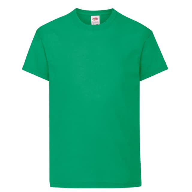 Fruit of the Loom Original T-Shirt in Green Size: 12-13 Years Green Unisex 12-13 Years