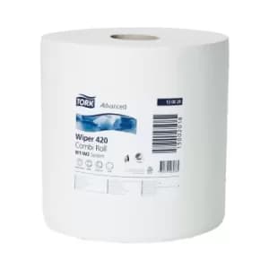 130042 Paper Plus 420 Wiper Pak 2PLY White (Single)