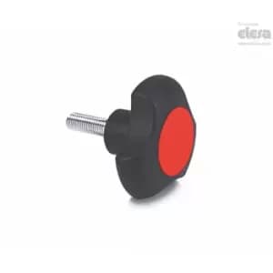 Elesa - Lobe knob-VTT.32-C-p-M6x20-C6 Red