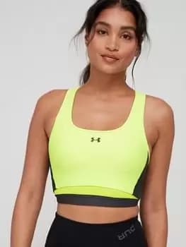 Under Armour Crossback Long Line Bra - Lime/Grey