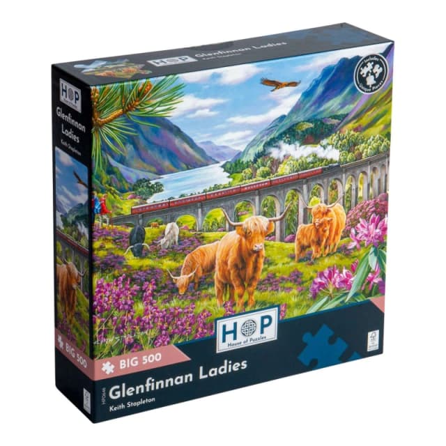 The House Of Puzzles Glenfinnan Ladies, BIG 500 Piece Jigsaw Puzzle Multi unisex
