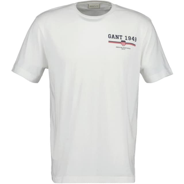 Gant Mens Graphic Regular Fit T-Shirt White 113 male S