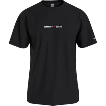 Tommy Jeans Small Text T Shirt - Black