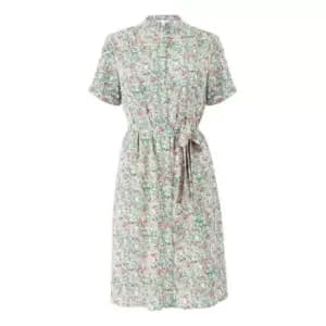 Yumi Green Ditsy Print Shirt Dress - Green