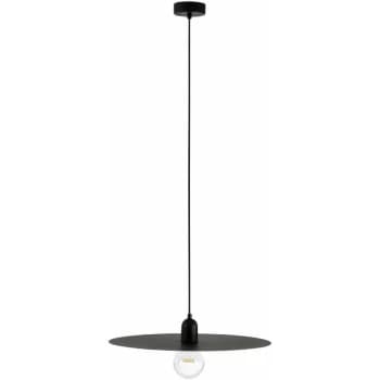Faro Plat - 1 Light Dome Ceiling Pendant Black, E27