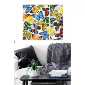 MDF71237321 Multicolor Decorative MDF Painting (3 Pieces)