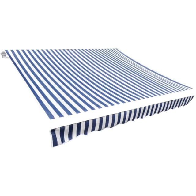 VIDAXL Awning Top Sunshade Canvas Blue & White 450x300cm Vidaxl 143700