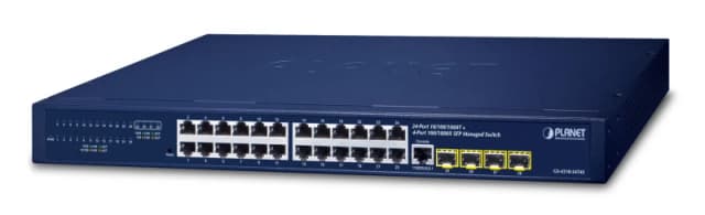PLANET IPv4/IPv6. 24-Port Managed L2/L4 Gigabit Ethernet (10/100/1000)