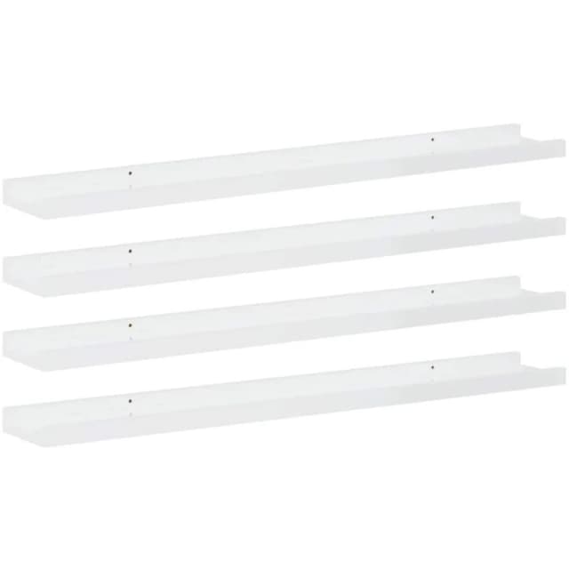 VIDAXL Wall Shelves 4 pcs High Gloss White 80x9x3cm Vidaxl 8720286417560