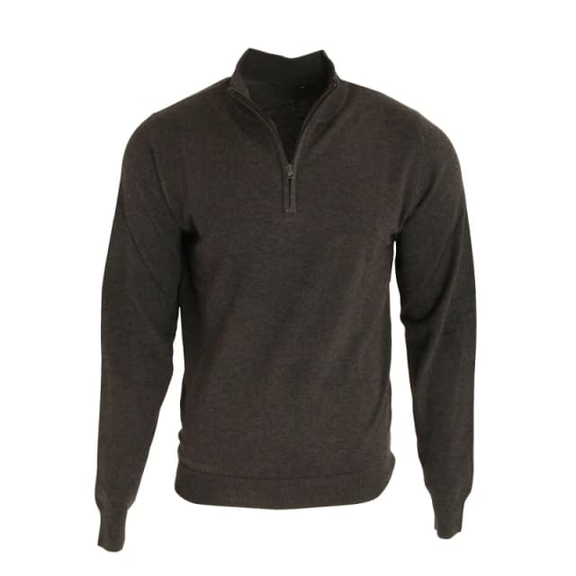 Premier Premier Men 1 4 Zip Neck Knitted Sweater in Charcoal Size: X-Small Charcoal XS Male 5057520146423