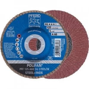 PFERD 67606125 POLIFAN-serrated washer PFF 125 A 60 SG STEELOX Diameter 125mm 10 pc(s)