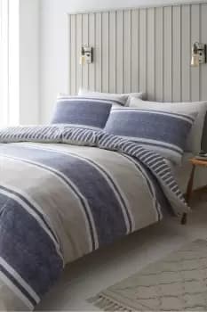 'Textured Banded Stripe' Duvet Cover Set