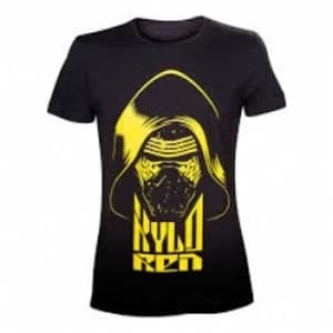Star Wars VII The Force Awakens Adult Male Kylo Ren Yellow Face Medium Black T-Shirt