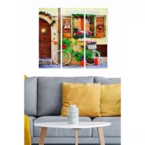 MDF170315006 Multicolor Decorative MDF Painting (3 Pieces)
