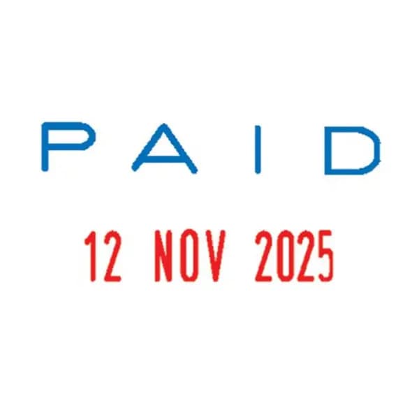 Colop COLOP Self Inking Mini Text and Date Stamp PAID S160L2 S160L2