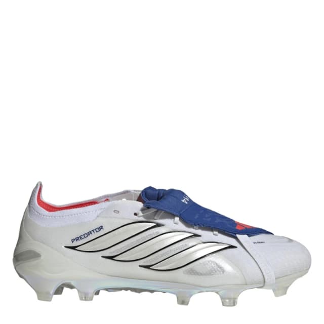 adidas Mens Predator Elite Fold-Over Tongue Firm Ground Football Boots White/Blue male 6 (39.3)