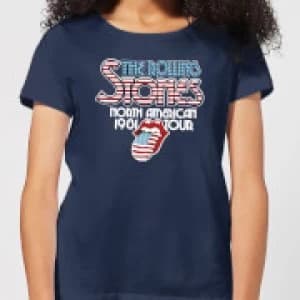 Rolling Stones 81 Tour Logo Womens T-Shirt - Navy - L