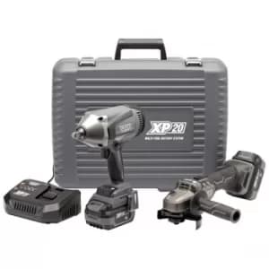 Draper 24047 XP20 20V Cordless Grinder and 1/2" Impact Wrench Kit
