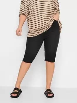 Yours Ava Cycling Short Washed Black, Size 18, Women