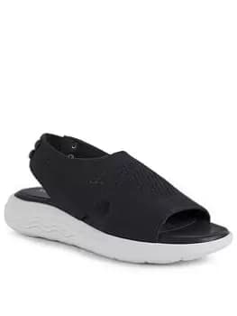 Geox Spherica Flat Sandals, Navy, Size 6, Women