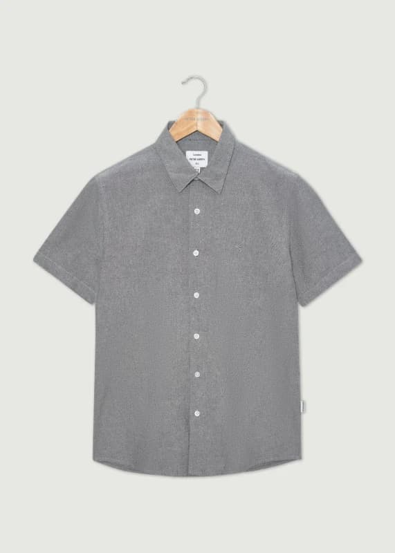 Peter Werth Mens Church SS Shirt in Black Size: Large Black Male L