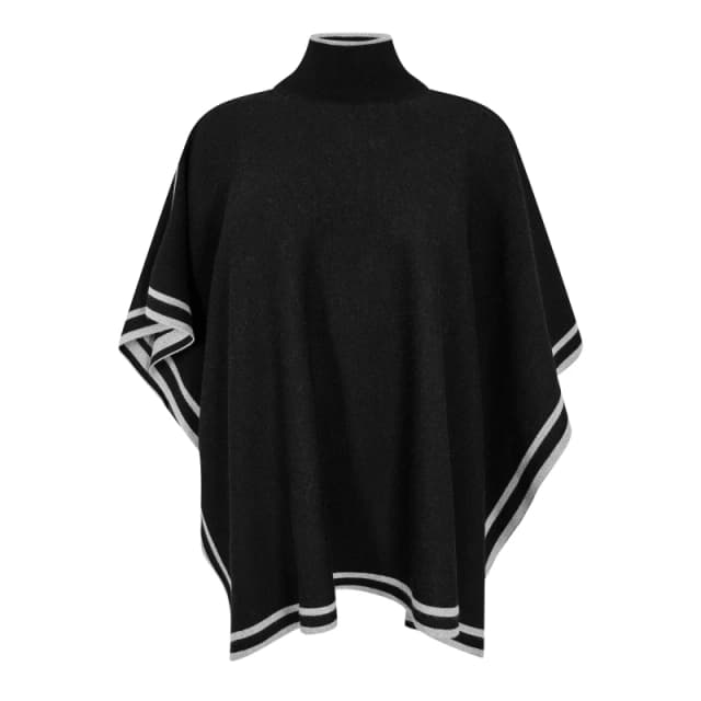 Boss Womens Lalena Poncho Midweight Scarf Black female One Size