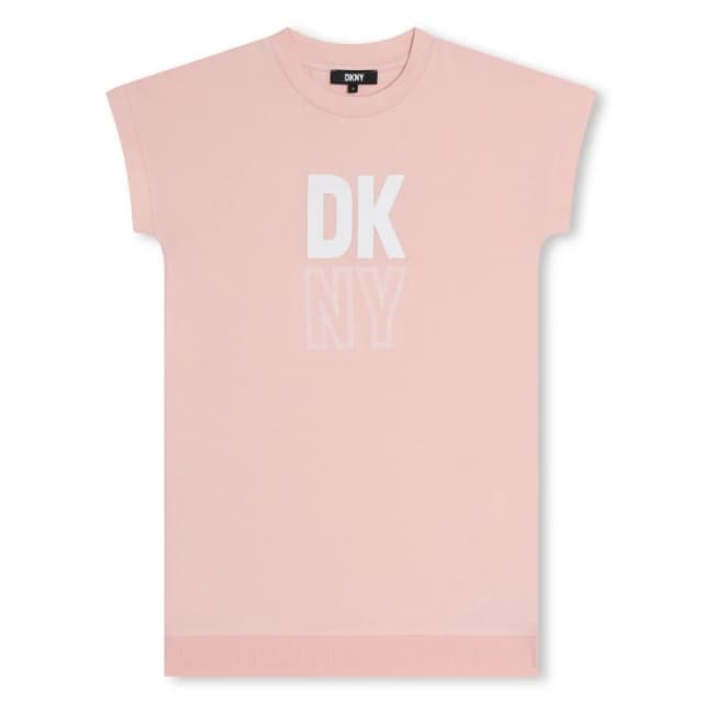 DKNY Logo T-Shirt Dress Juniors - Pink Pink 8 - 9 Years