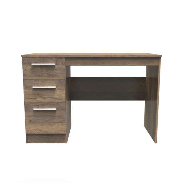 Trent 3 Drawer Desk In Vintage Oak (Ready Assembled)