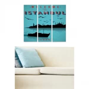 MDF2918664 Multicolor Decorative MDF Painting (3 Pieces)