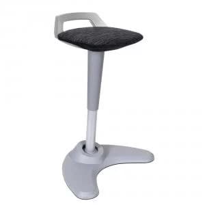 Trexus Spry Stool Grey Frame Fabric Black Ref OP000221