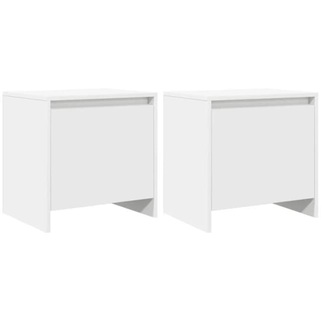 VIDAXL Bedside Cabinets 2 pcs White 45x34x44.5cm Engineered Wood Vidaxl 8720286835852